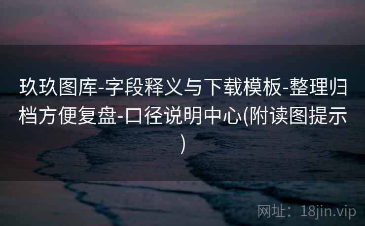玖玖图库-字段释义与下载模板-整理归档方便复盘-口径说明中心(附读图提示)